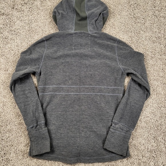 Prana Womens‎ Gray Full Zip Hoodie Athleisure Jacket Size M Thumbholes - Picture 3 of 9